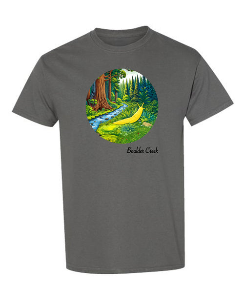 Boulder Creek Redwood Mountain Slug and Creek Illustration