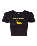 Santa Cruz Mountain Cute Banana Slug Crop Top T shirt